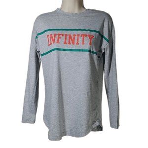 Flirtitude Infinity Gray Green Orange Long Sleeve Tee Shirt Size Extra Small XS